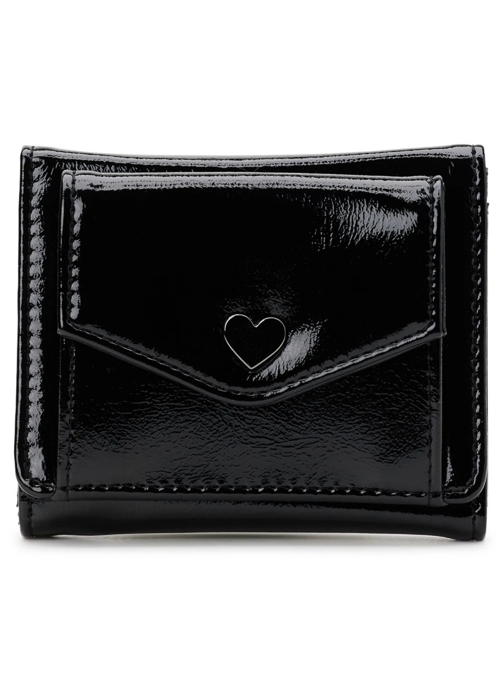 No Boundaries Heart Casual Trifold Wallet, Black